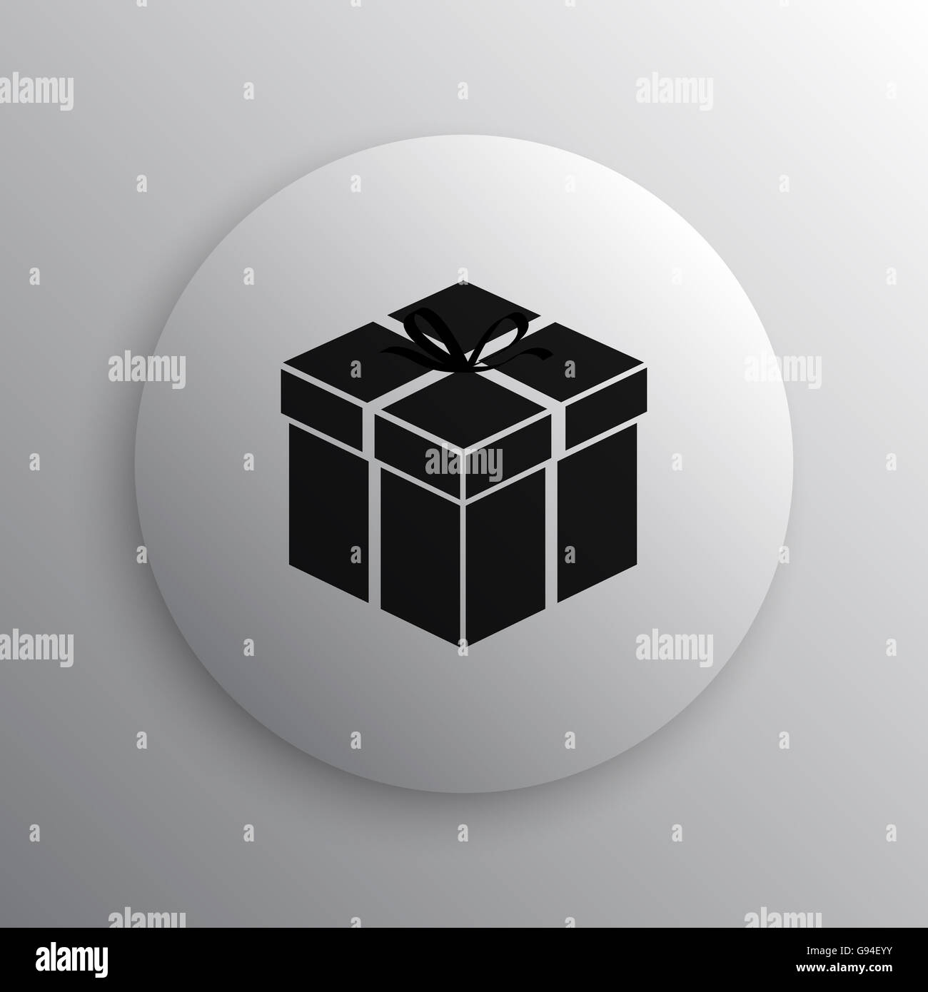 Gift icon. Internet button on white background Stock Photo - Alamy