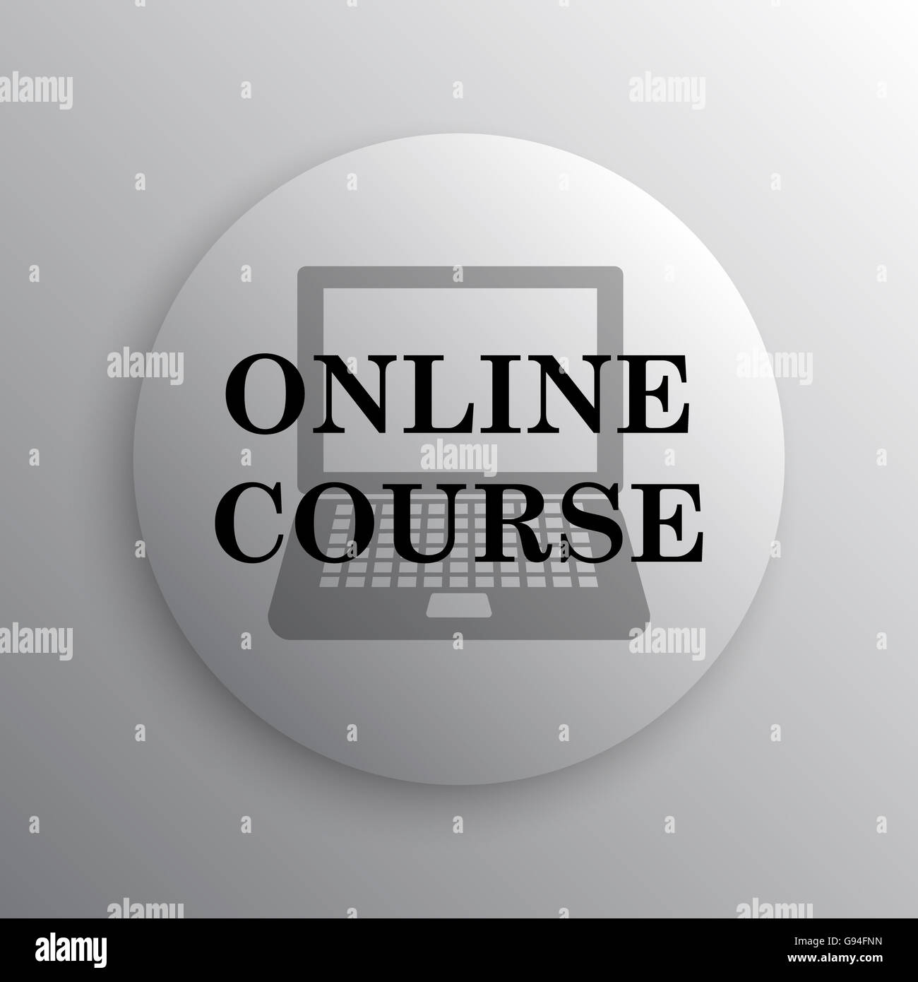 Online course icon. Internet button on white background Stock Photo - Alamy