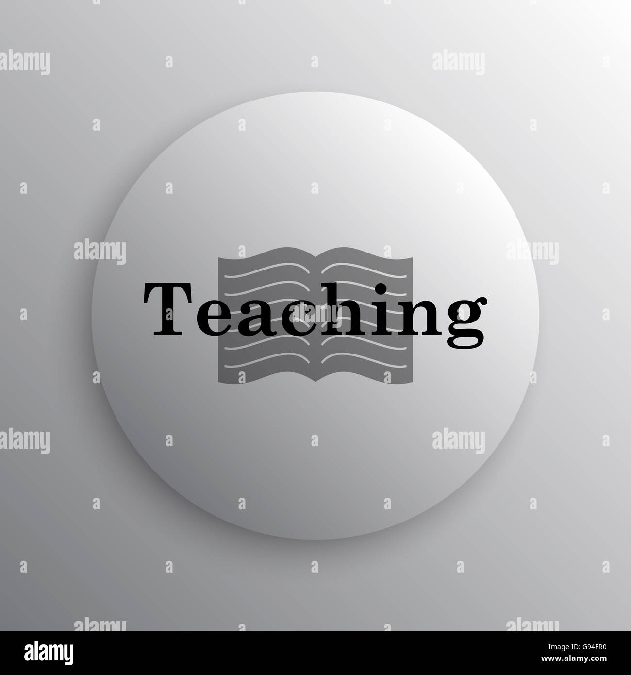 Teaching icon. Internet button on white background Stock Photo - Alamy