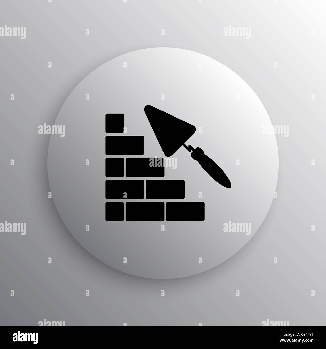 Building wall icon. Internet button on white background Stock Photo - Alamy