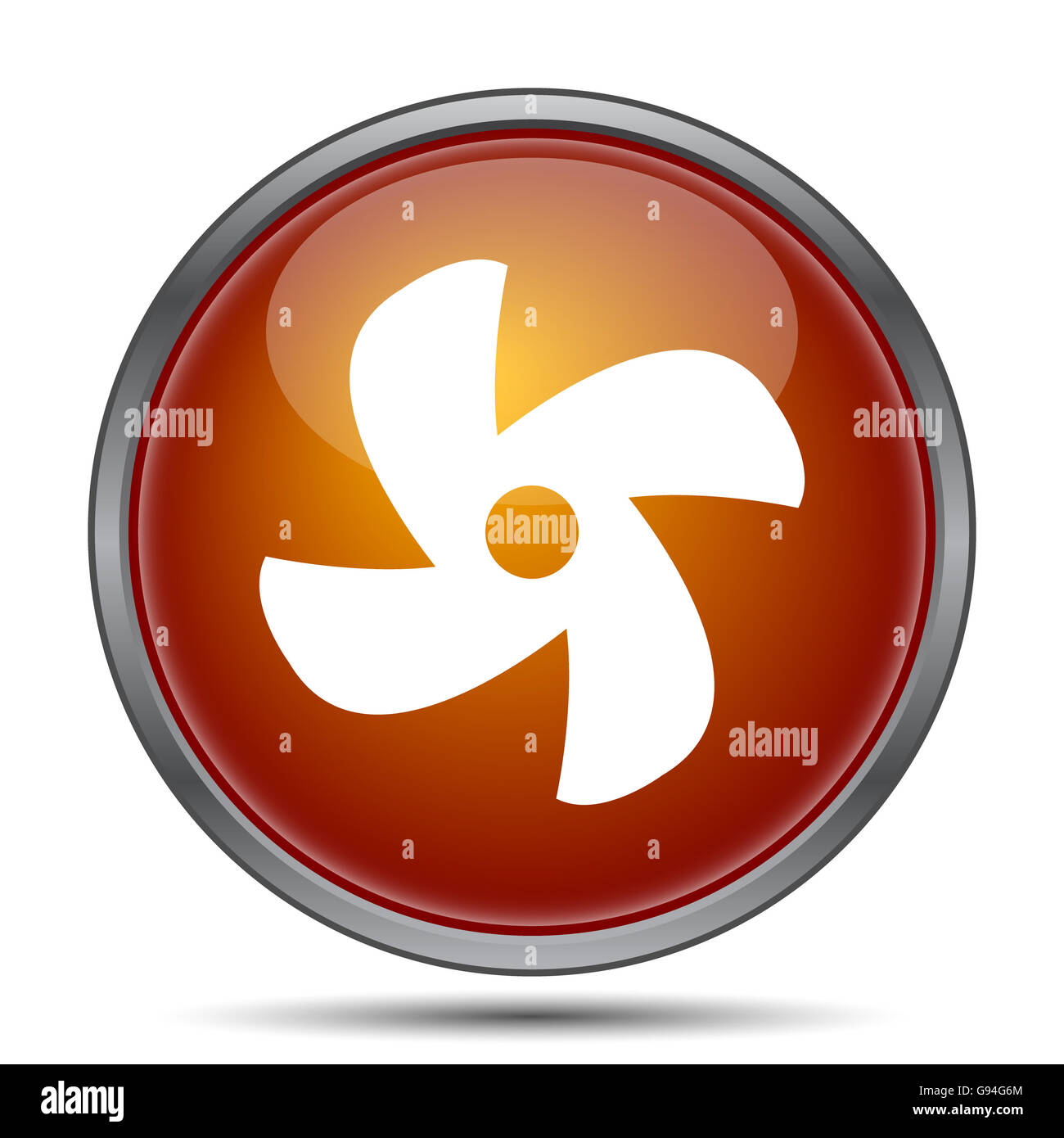Fan icon. Internet button on white background Stock Photo - Alamy