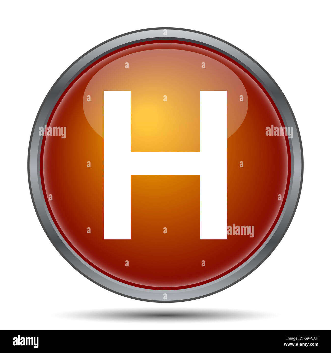 Hospital icon. Internet button on white background. Stock Photo