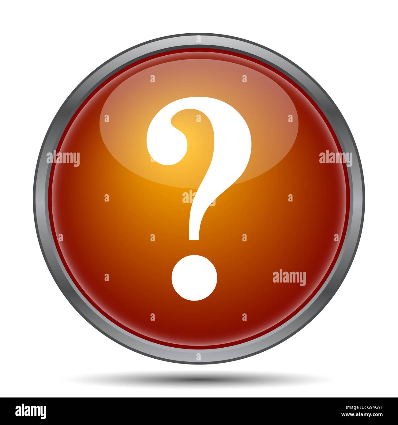 Question mark icon. Internet button on white background Stock Photo - Alamy