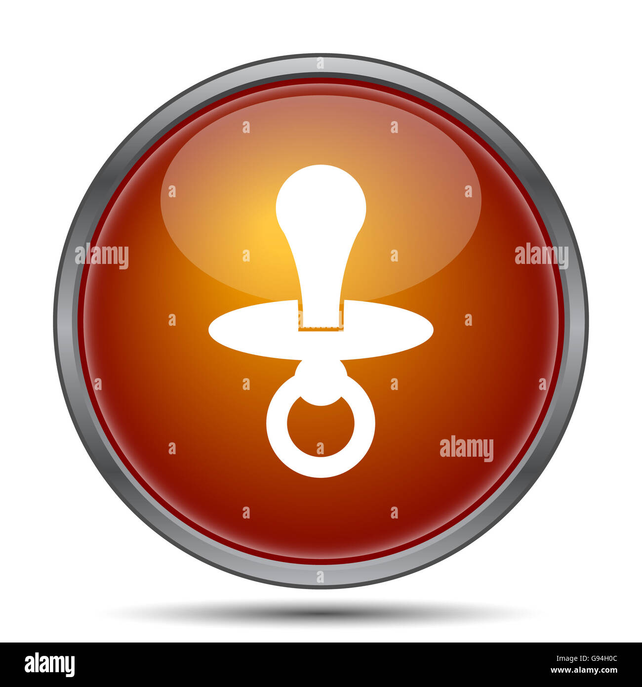 Pacifier icon. Internet button on white background Stock Photo - Alamy