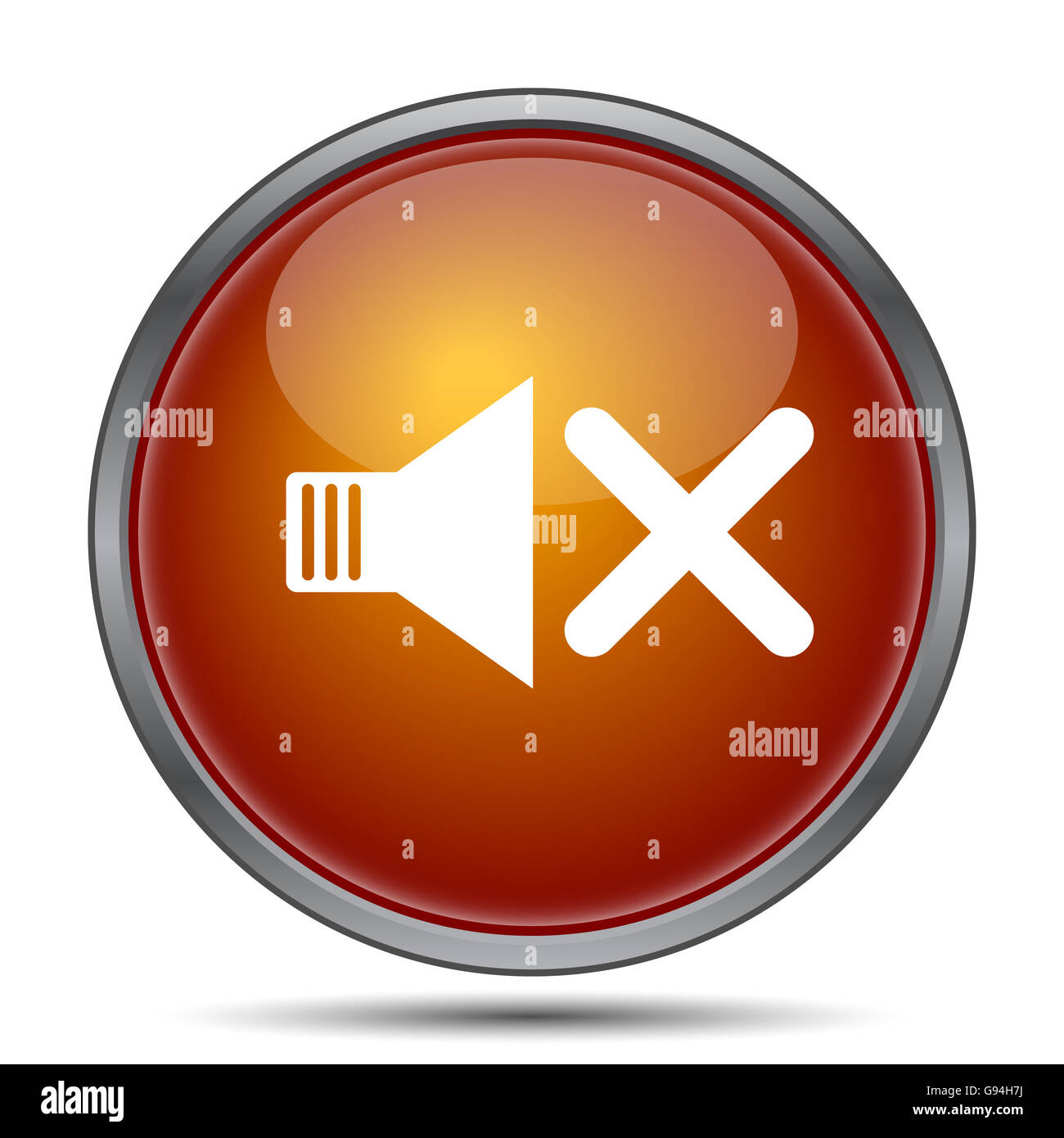 No sound icon. Internet button on white background Stock Photo - Alamy