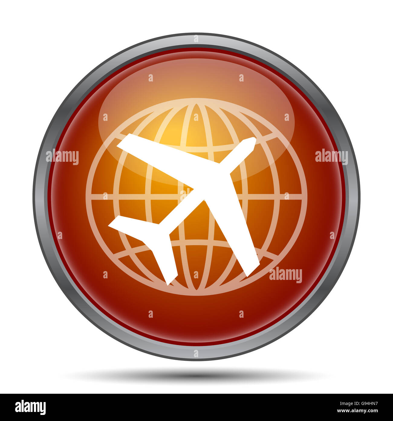 Travel icon. Internet button on white background Stock Photo - Alamy
