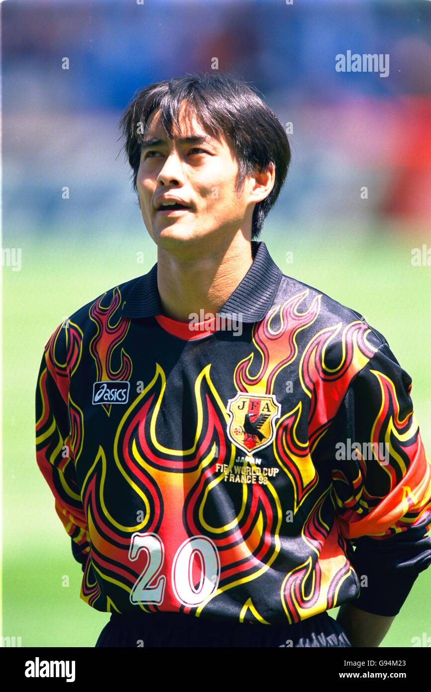 Soccer - World Cup France 98 - Group H - Japan v Croatia. Yoshikatsu Kawaguchi, Japan goalkeeper Stock Photo