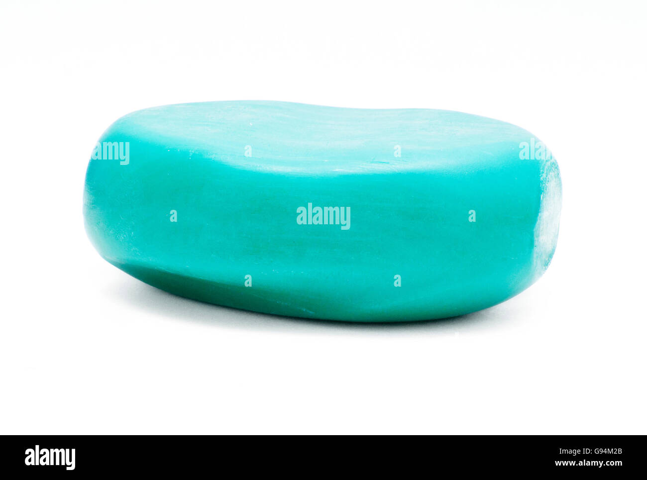 Blue Soap Bar Isolated on White Stock Photo Alamy