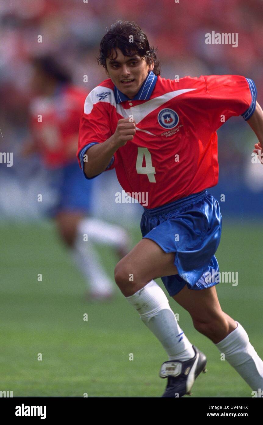 Soccer - World Cup France 98 - Group B - Chile v Austria. Francisco Rojas,  Chile Stock Photo - Alamy