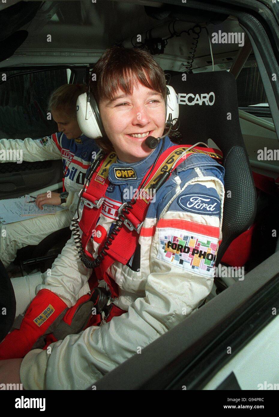 BRITAINS LOUISE AITKIN-WALKER SAT IN CAR LOMBARD RAC RALLY Z4 Stock Photo