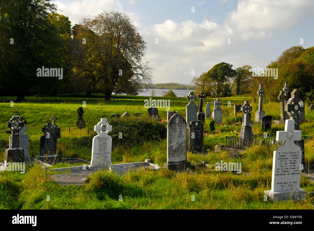 Cemetery, Muckross Abbey, Killarney National Park, Killarney, County Kerry, Ireland / burial ground, graveyard, churchyard Stock Photo