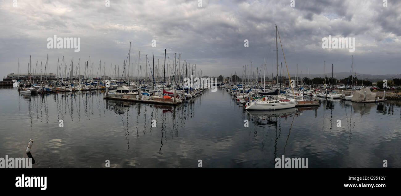 Monterey's Fisherman's Wharf harbor in California Stock Photo