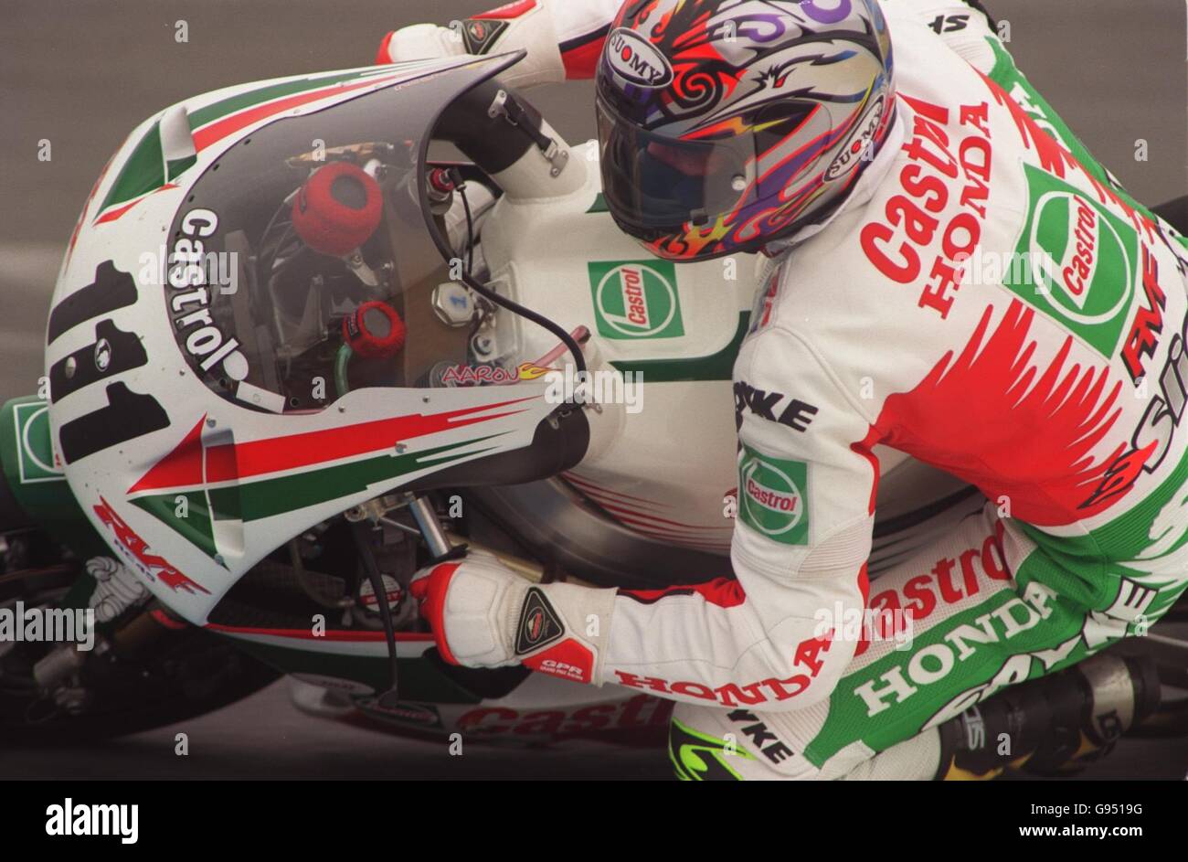 Superbike World Championship - Donington. Aaron Slight, Castrol Honda. Stock Photo