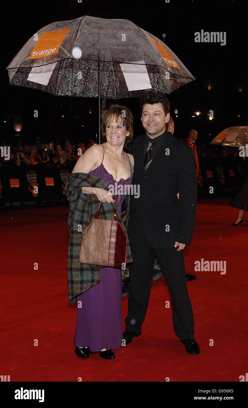 The Orange British Academy Film Awards (BAFTAS) 2006 - Odeon Leicester Square. Actor Andy Serkis with his wife Lorraine Ashbourne Stock Photo