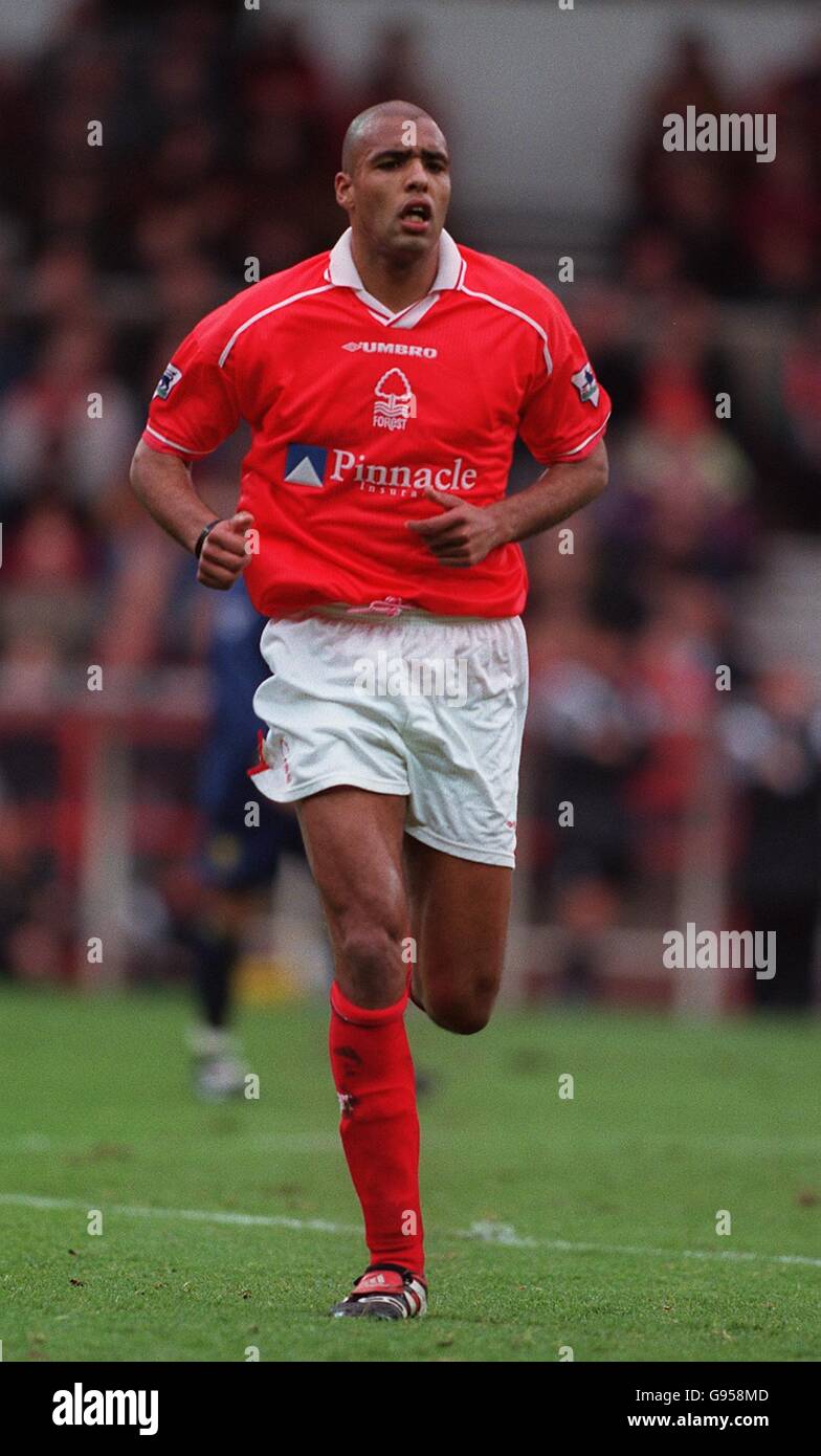 Pierre Van Hooijdonk of Nottingham Forest, playing his first game of the  season after returning from Holland Stock Photo - Alamy