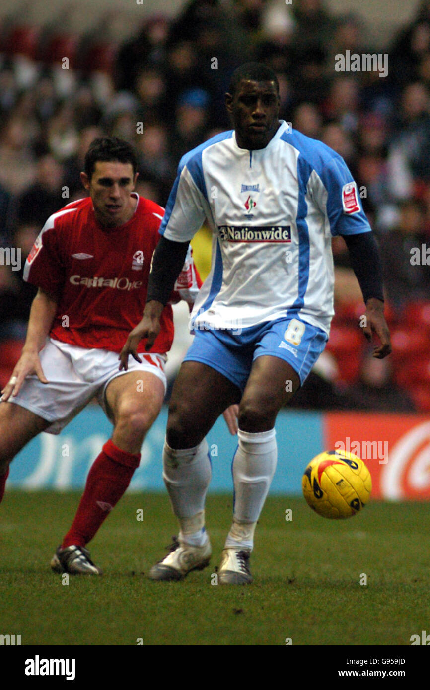Soccer - Coca-Cola Football League One - Nottingham Forest v Swindon Town - City Ground. Trevor Benjamin, Swindon Town Stock Photo