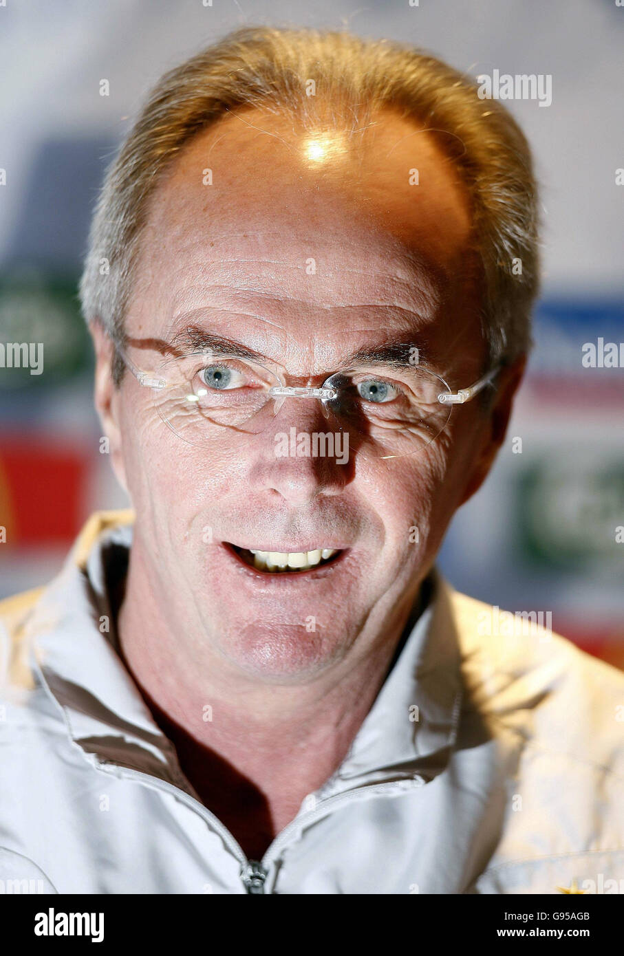 England manager Sven Goran Eriksson speaks during a press conference at ...