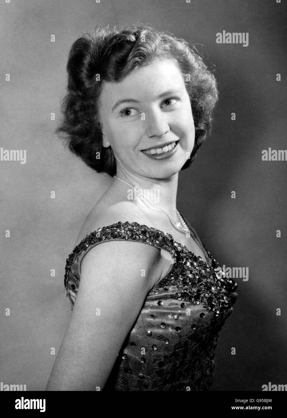 Ruby Murray. Ruby Murray, 19, who become a recording personality after her appearance on TVs 'Quite Contrary'. Stock Photo