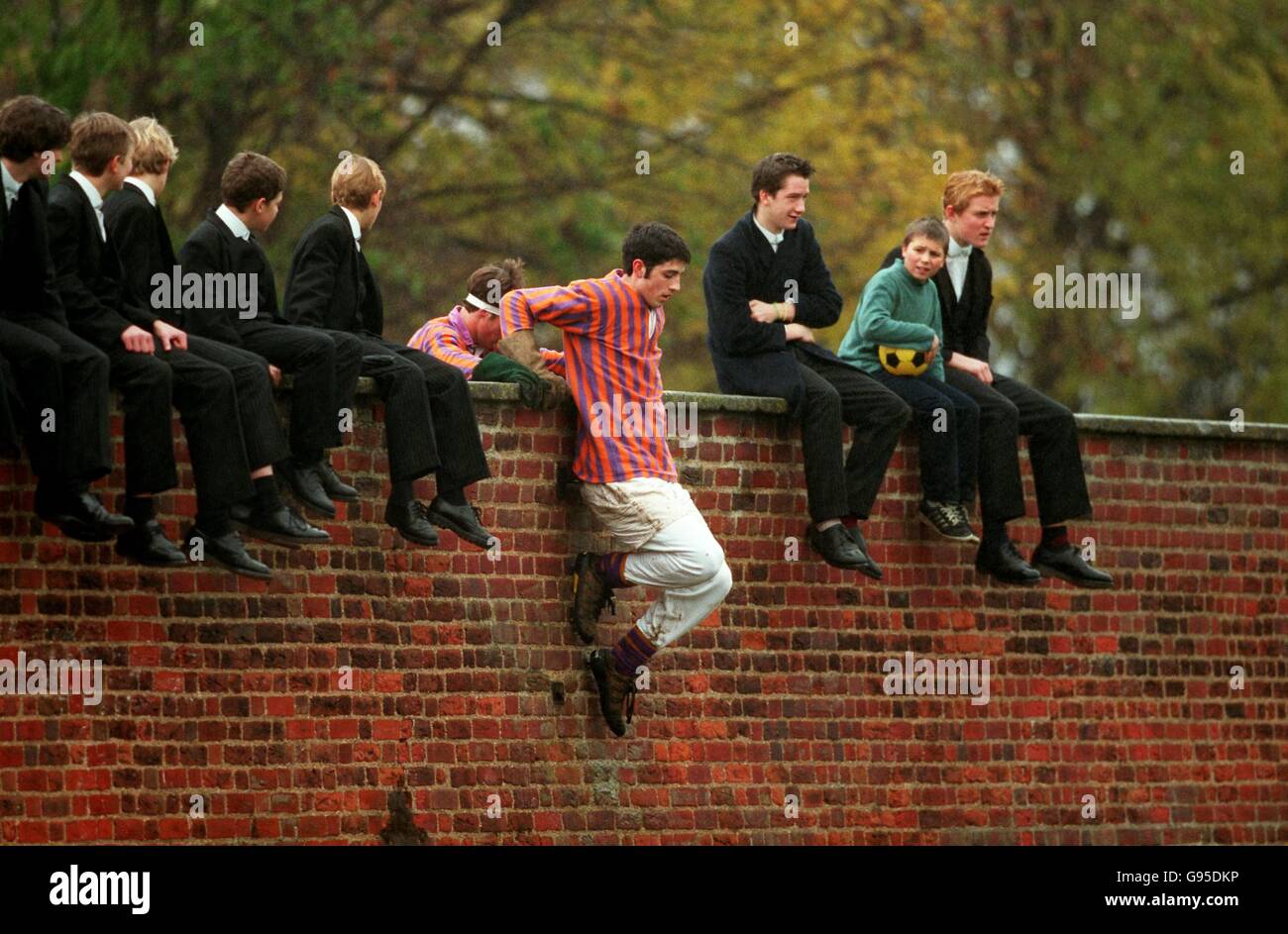 Eton Wall Game Stock Photo Alamy