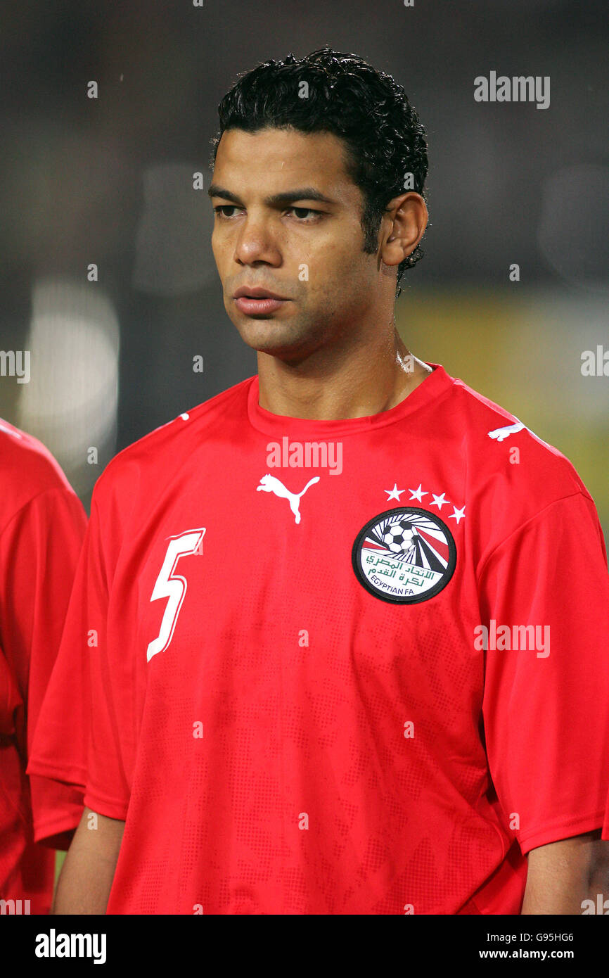 Soccer - African Cup of Nations 2006 - Group A - Egypt v Morocco - Cairo International Stadium. Ahmed El Saka, Egypt Stock Photo