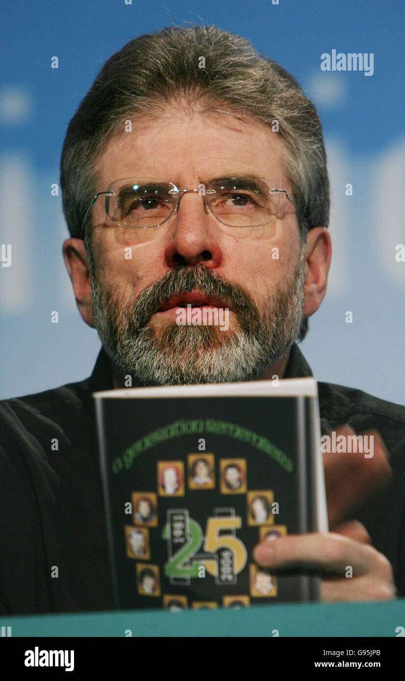 Sinn Fein Leader Gerry Adams At The Sinn Fein Party Conference In Dublin Friday February
