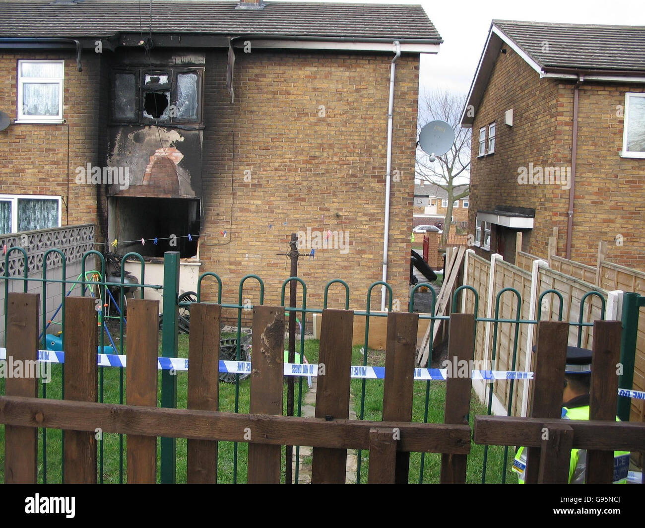 The house in Swale Drive in Castlefford, West Yorkshire, Saturday