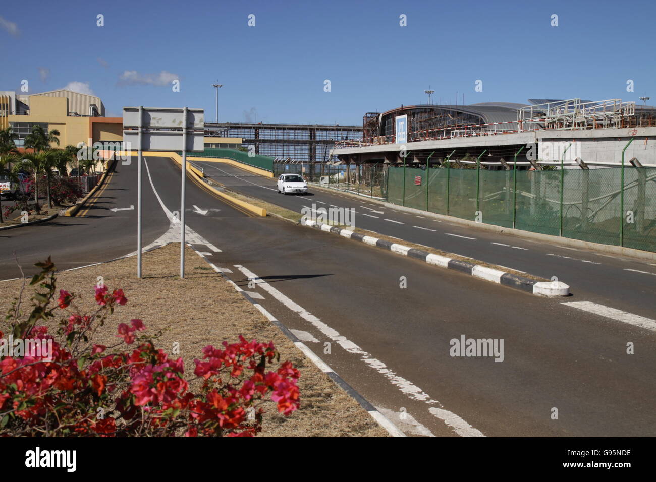 Ssr Int. Airport. Under Construction.  Mauritius Stock Photo