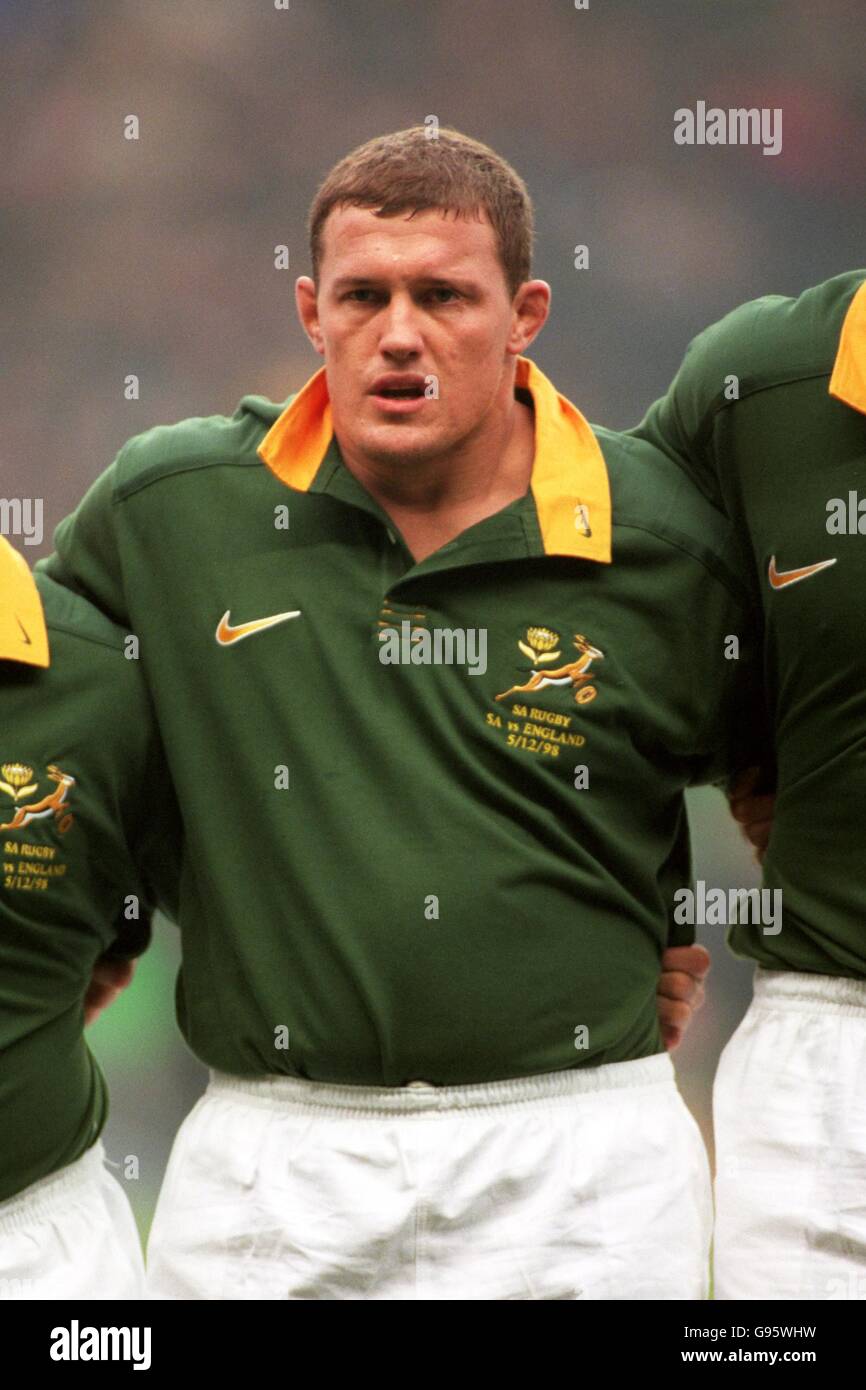 Rugby Union Test Match England v South Africa. South Africa's