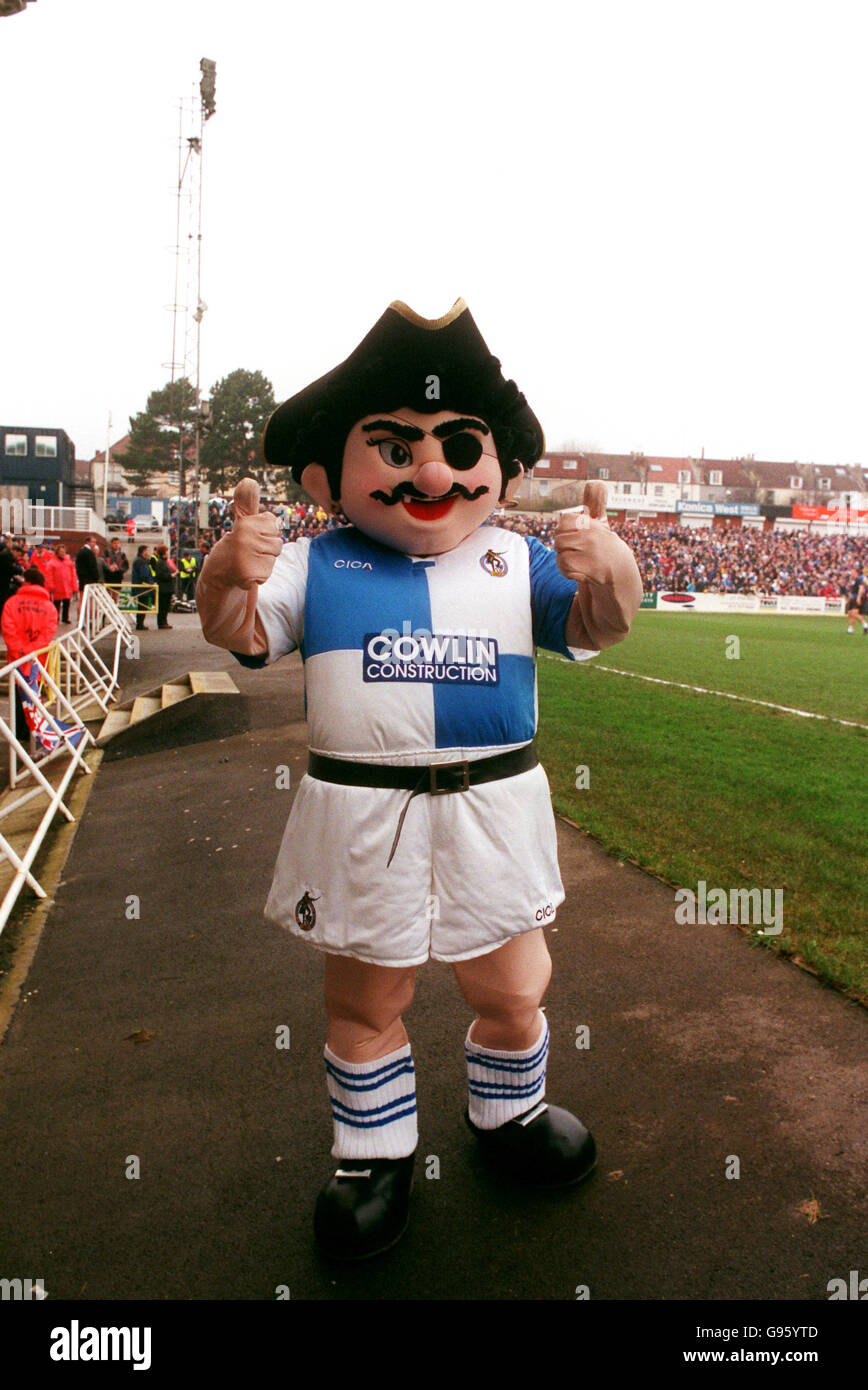 Soccer - AXA FA Cup - Fourth Round - Bristol Rovers v Leyton Orient. Bristol Rovers mascot Stock Photo