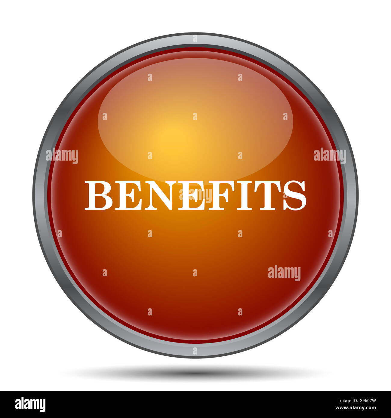 Benefits icon. Internet button on white background Stock Photo - Alamy