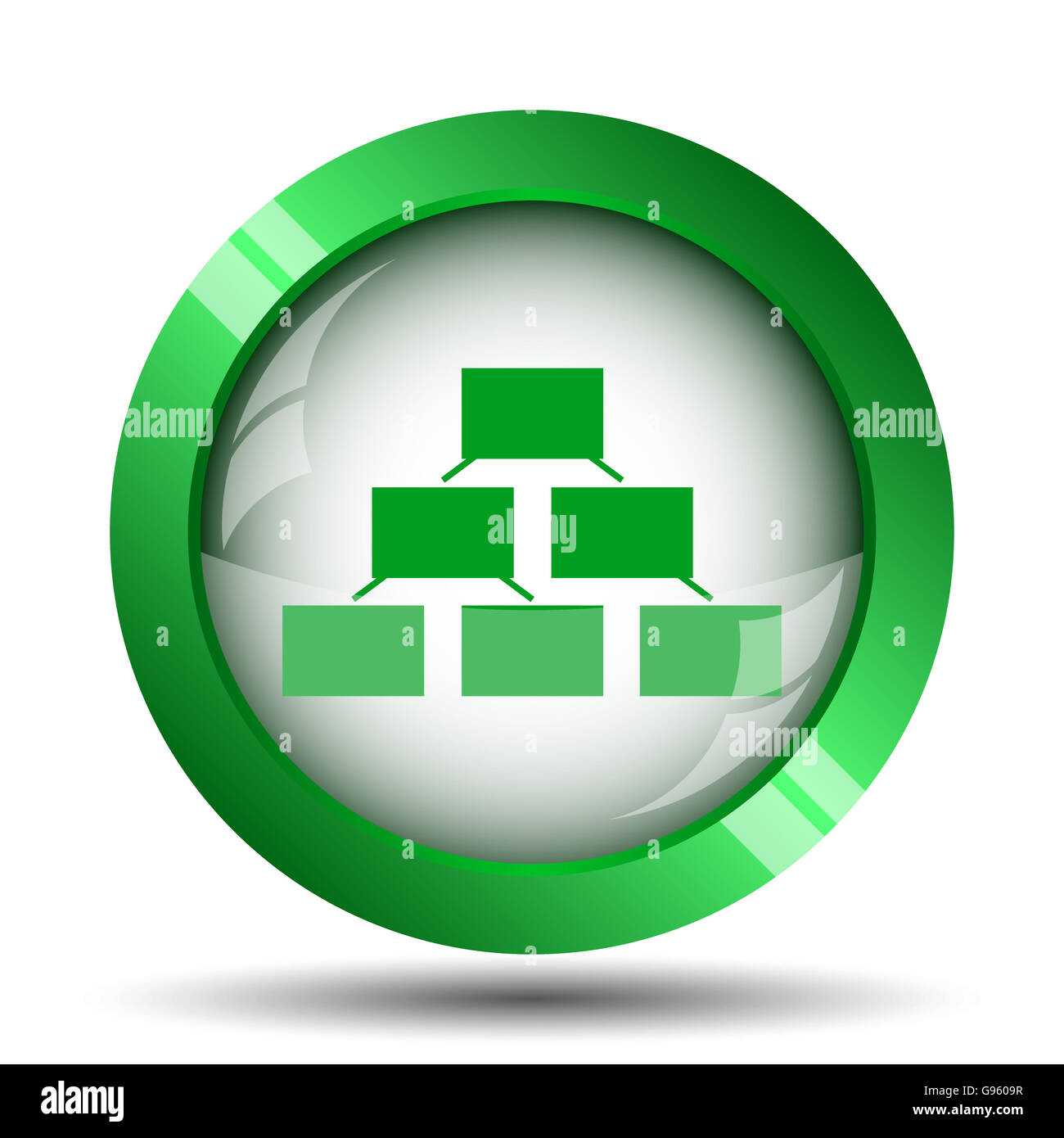 Organizational chart icon. Internet button on white background Stock ...