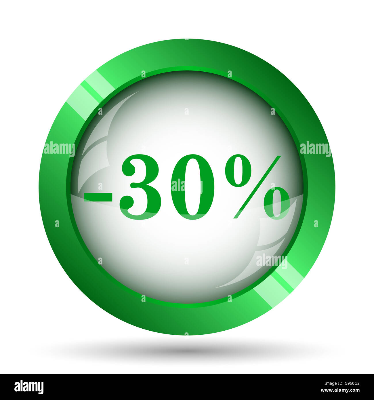 30 percent discount icon. Internet button on white background Stock ...