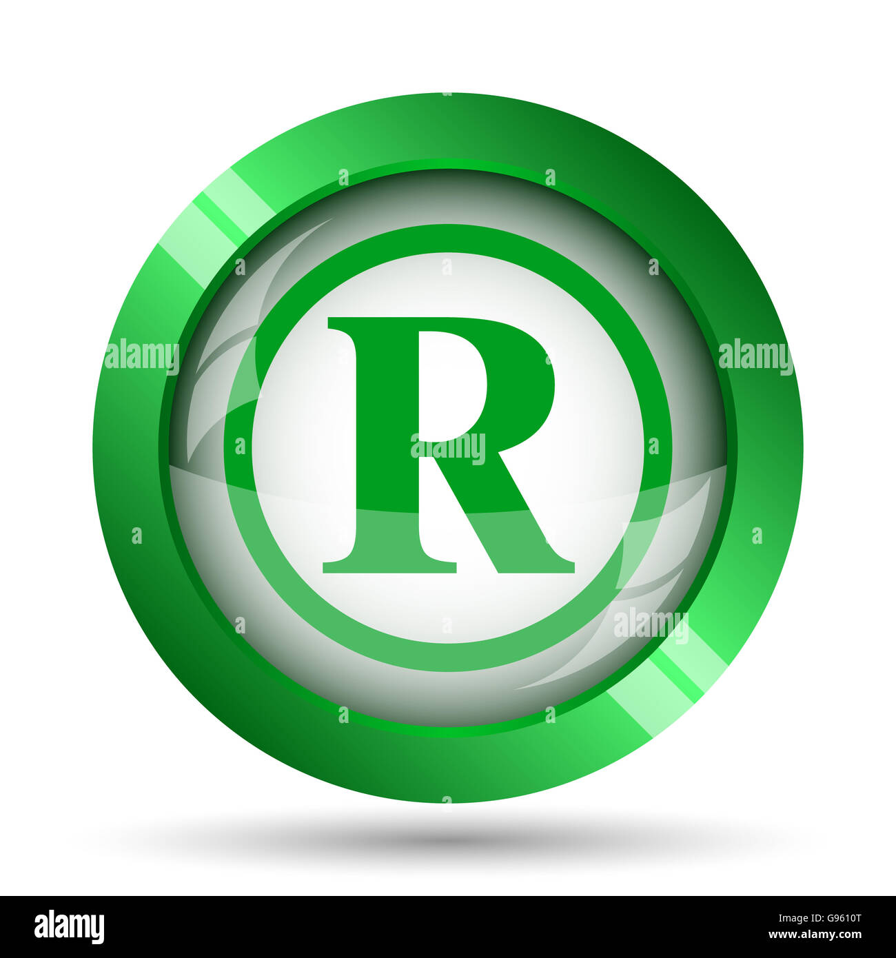 Registered mark icon. Internet button on white background Stock Photo ...