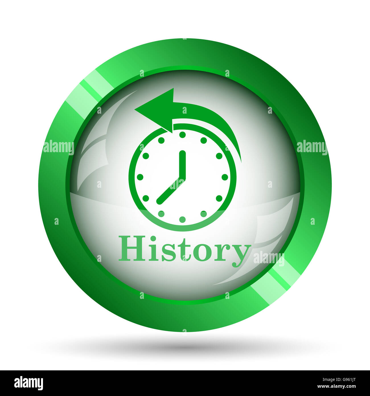 History icon. button on white background Stock Photo Alamy