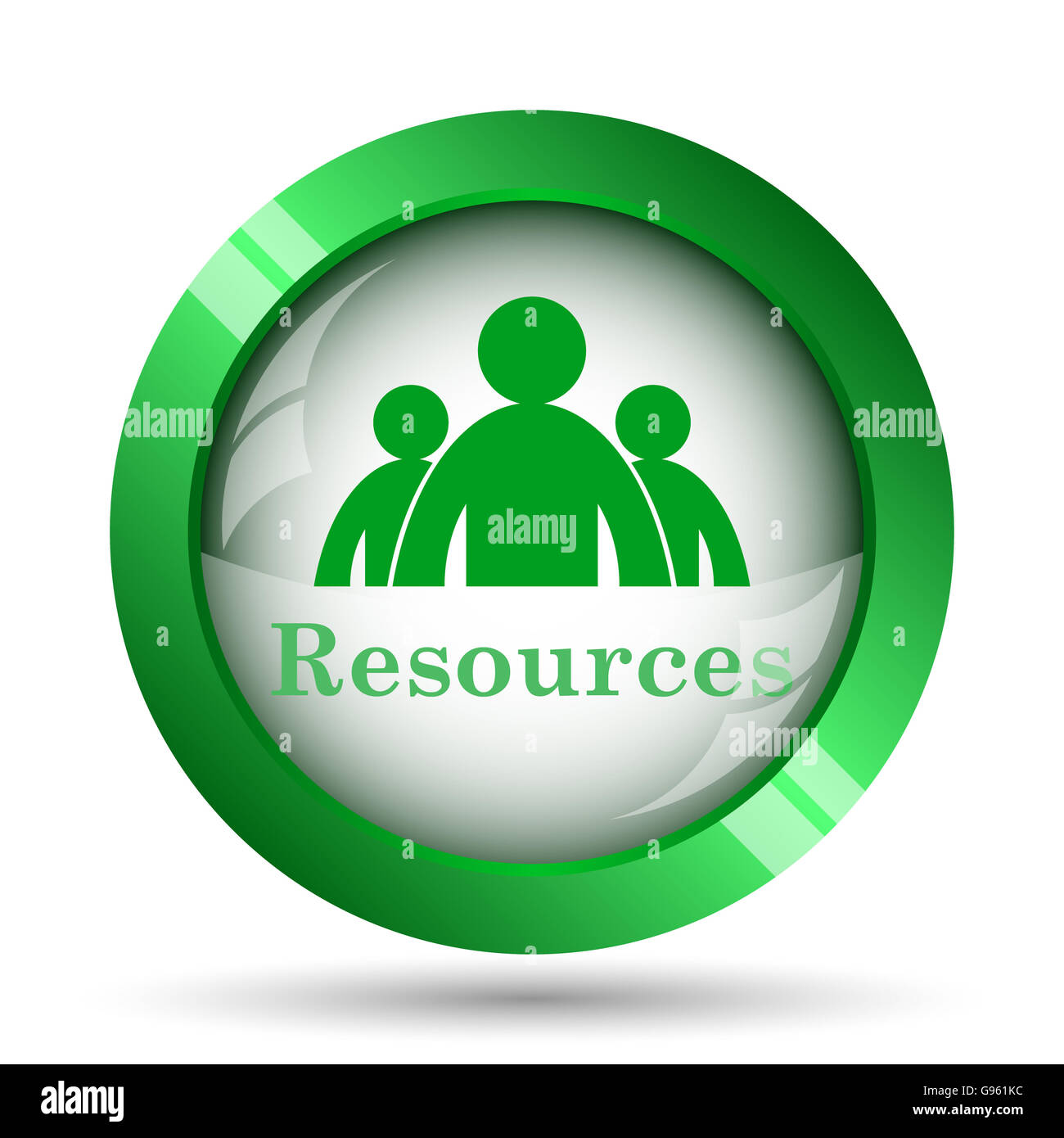 Resources icon. Internet button on white background Stock Photo - Alamy