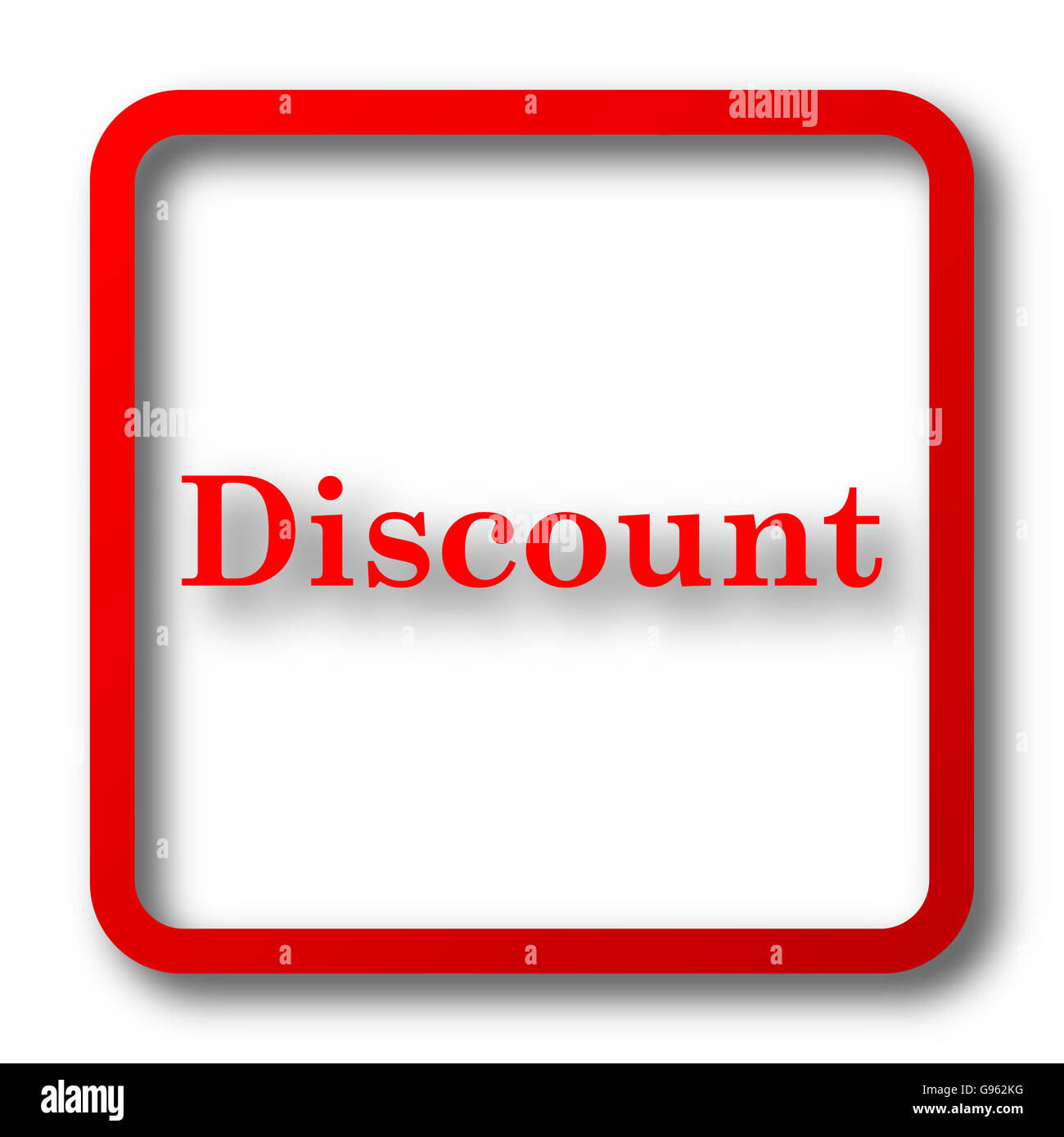 Discount icon. Internet button on white background Stock Photo - Alamy