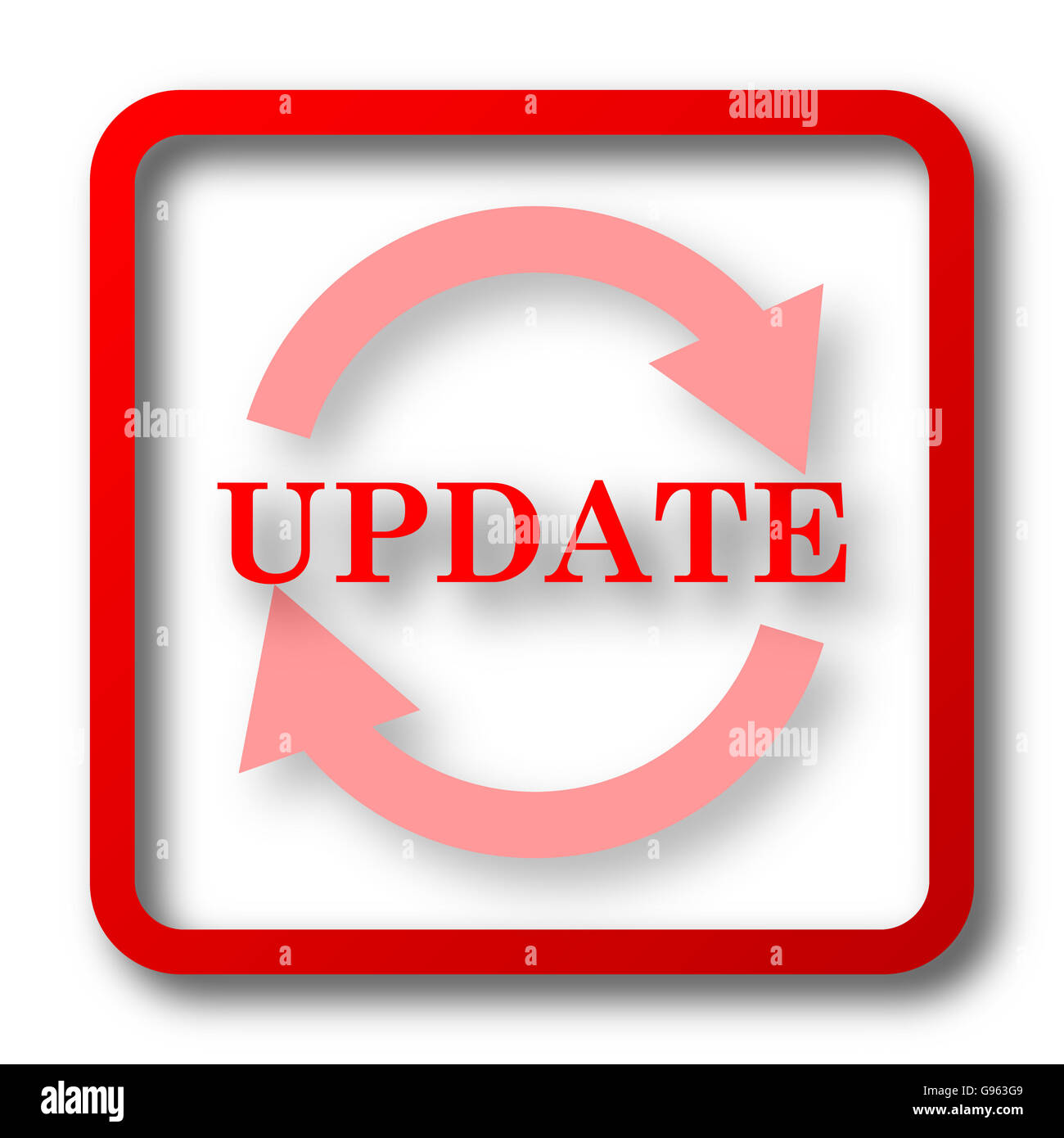 Update icon. Internet button on white background Stock Photo - Alamy