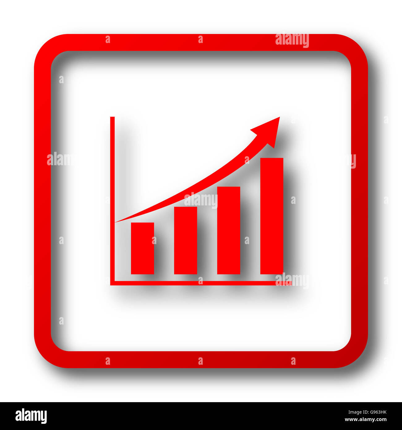 Chart icon. Internet button on white background Stock Photo - Alamy