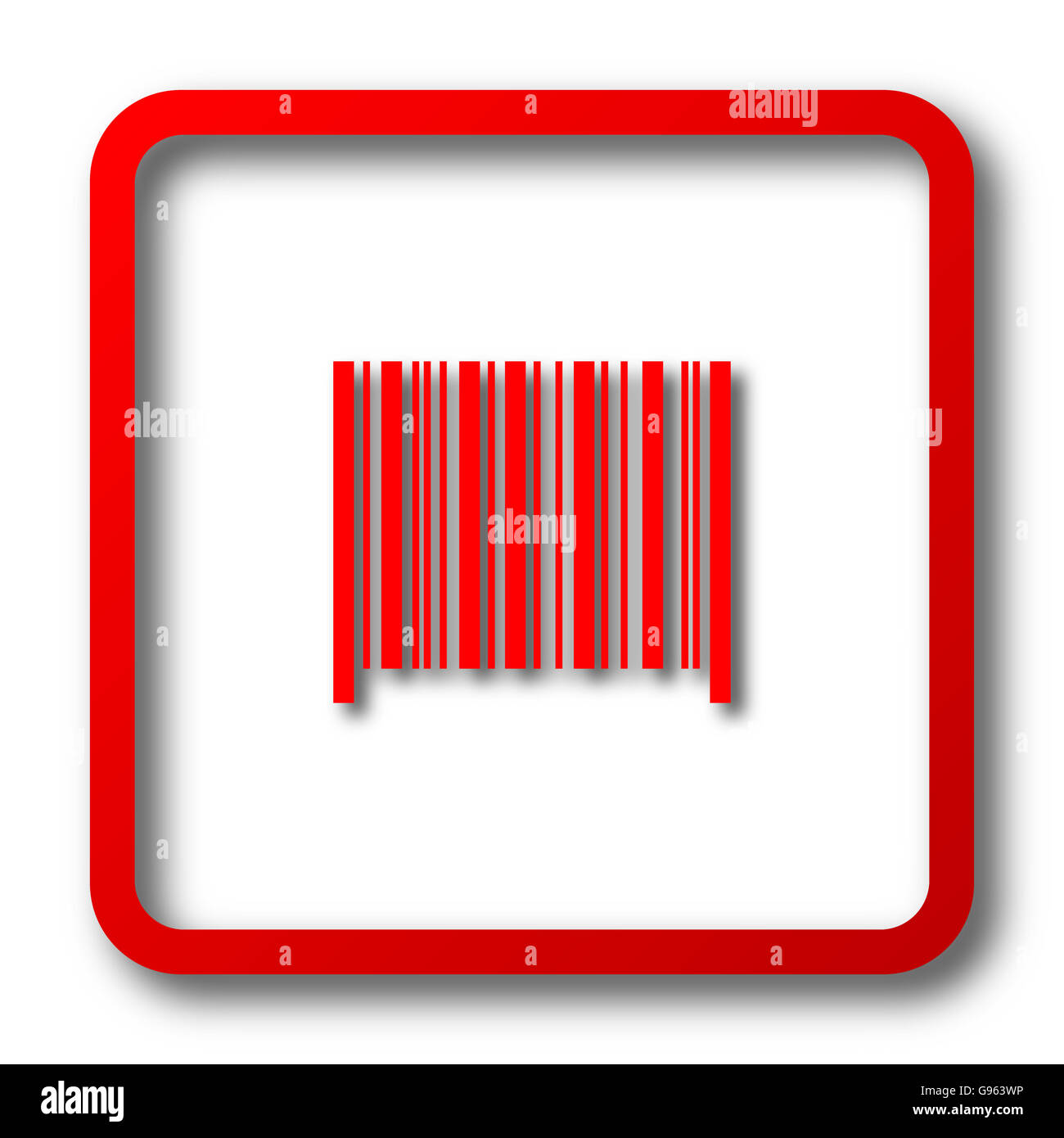 Barcode icon. Internet button on white background Stock Photo - Alamy