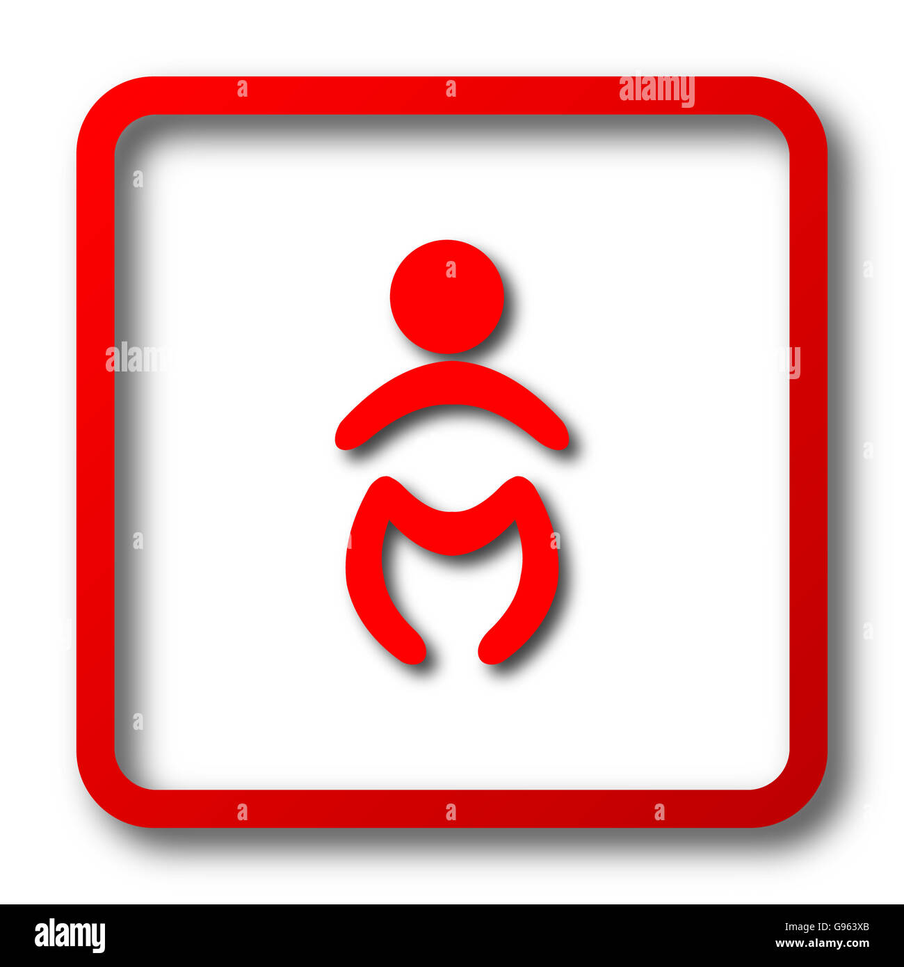 Baby icon. Internet button on white background Stock Photo - Alamy
