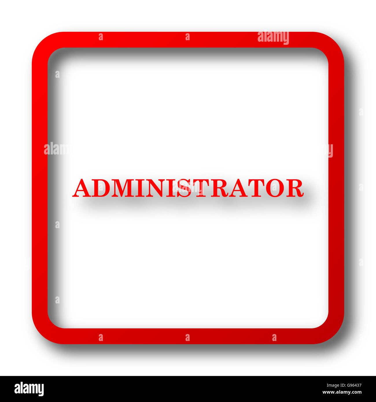 Administrator icon. Internet button on white background Stock Photo - Alamy
