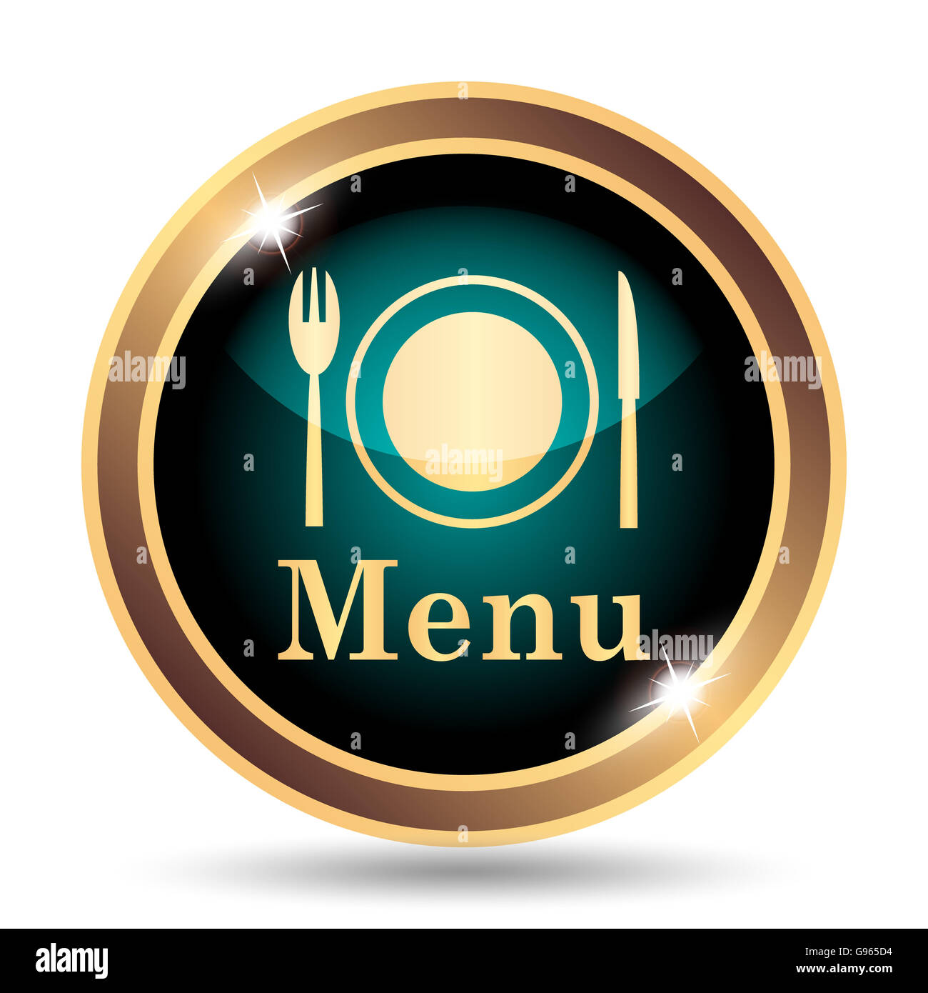 Menu icon. Internet button on white background Stock Photo - Alamy