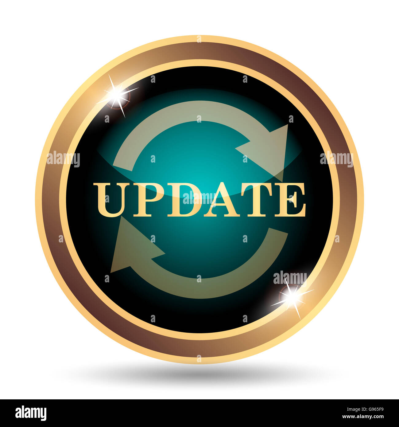 Update icon. Internet button on white background Stock Photo - Alamy