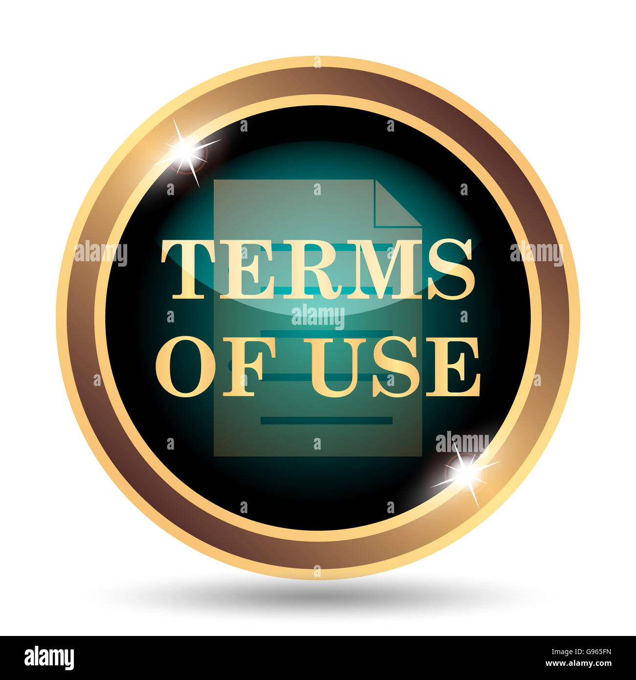 Terms of use icon. Internet button on white background Stock Photo - Alamy