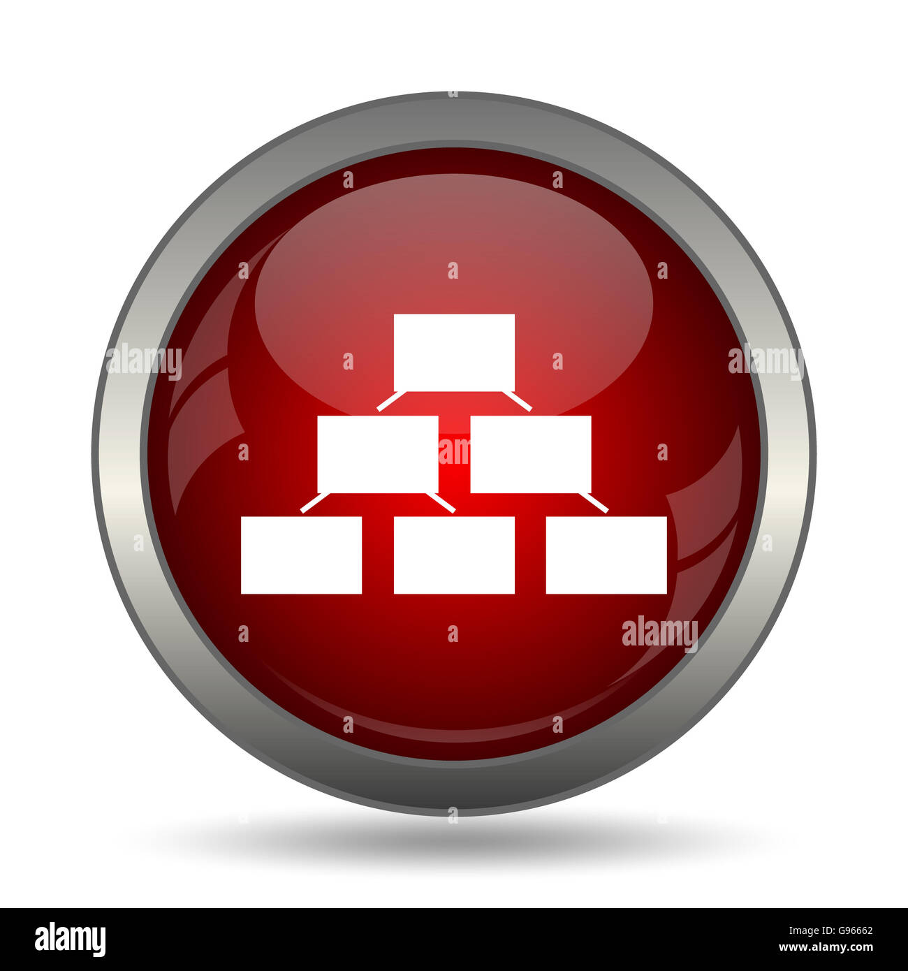 Organizational chart icon. Internet button on white background Stock ...