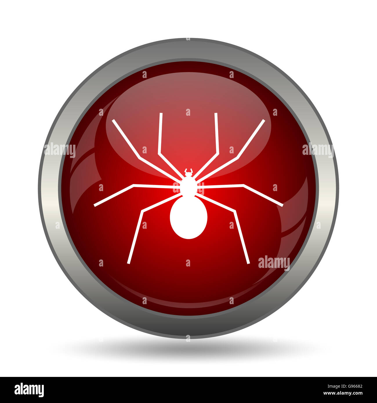 Spider icon. Internet button on white background Stock Photo - Alamy