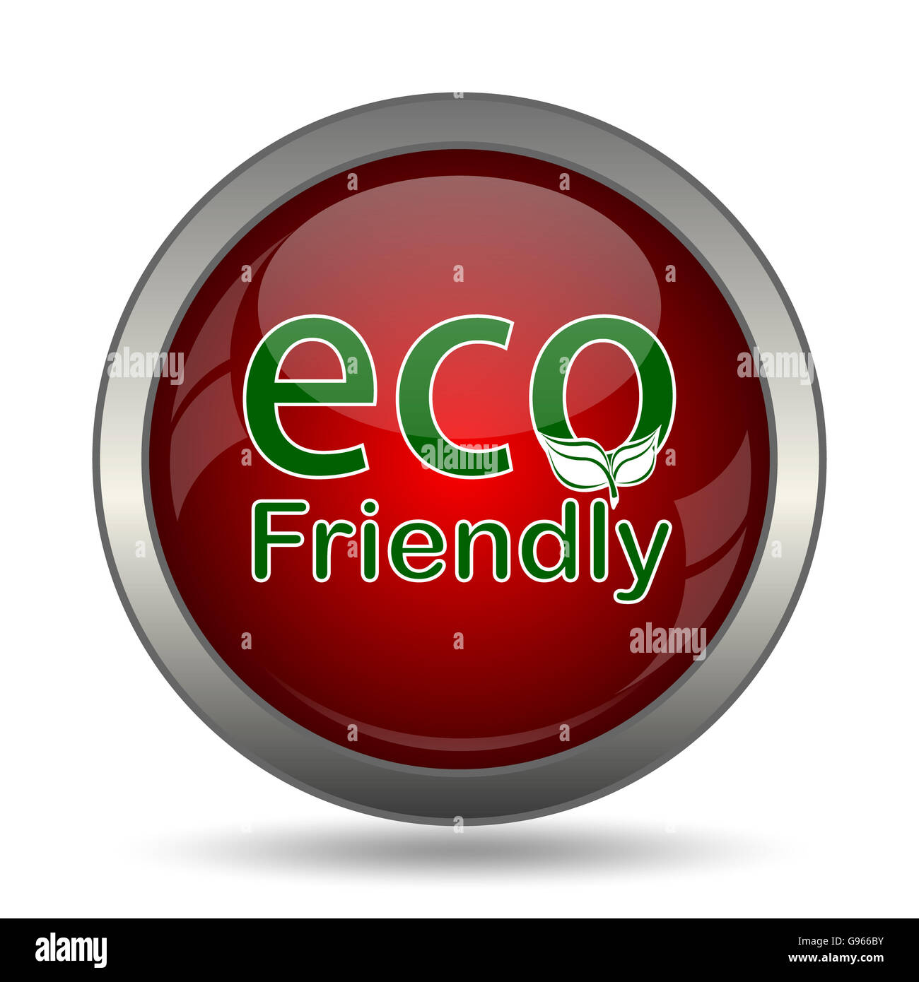 Eco Friendly icon. Internet button on white background Stock Photo - Alamy