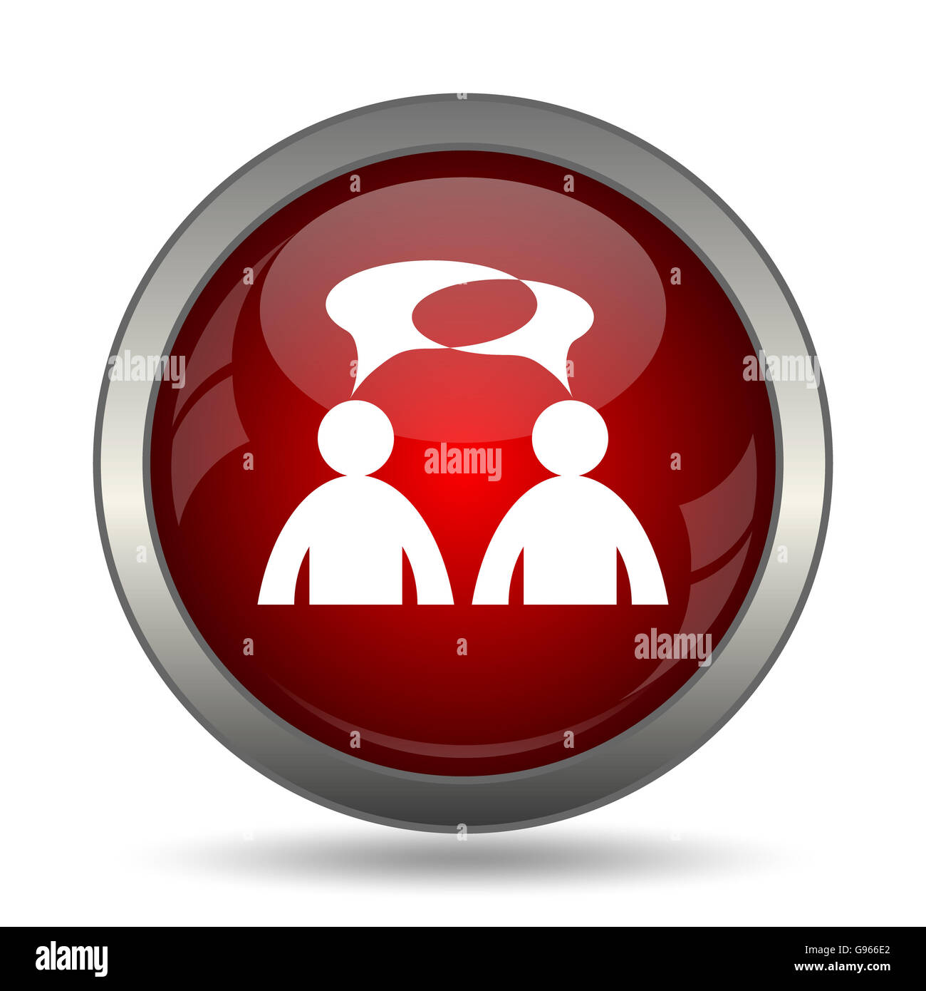 Comments icon. Internet button on white background. - men with bubbles ...