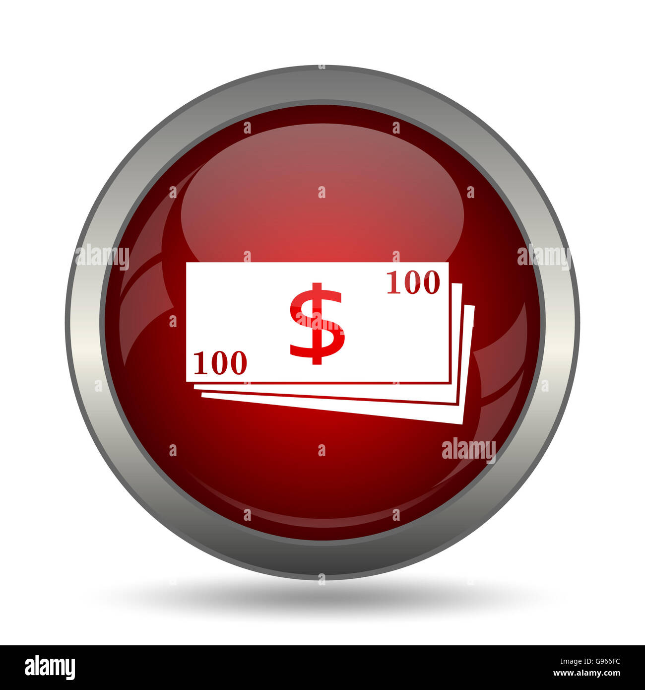 Money icon. Internet button on white background Stock Photo - Alamy