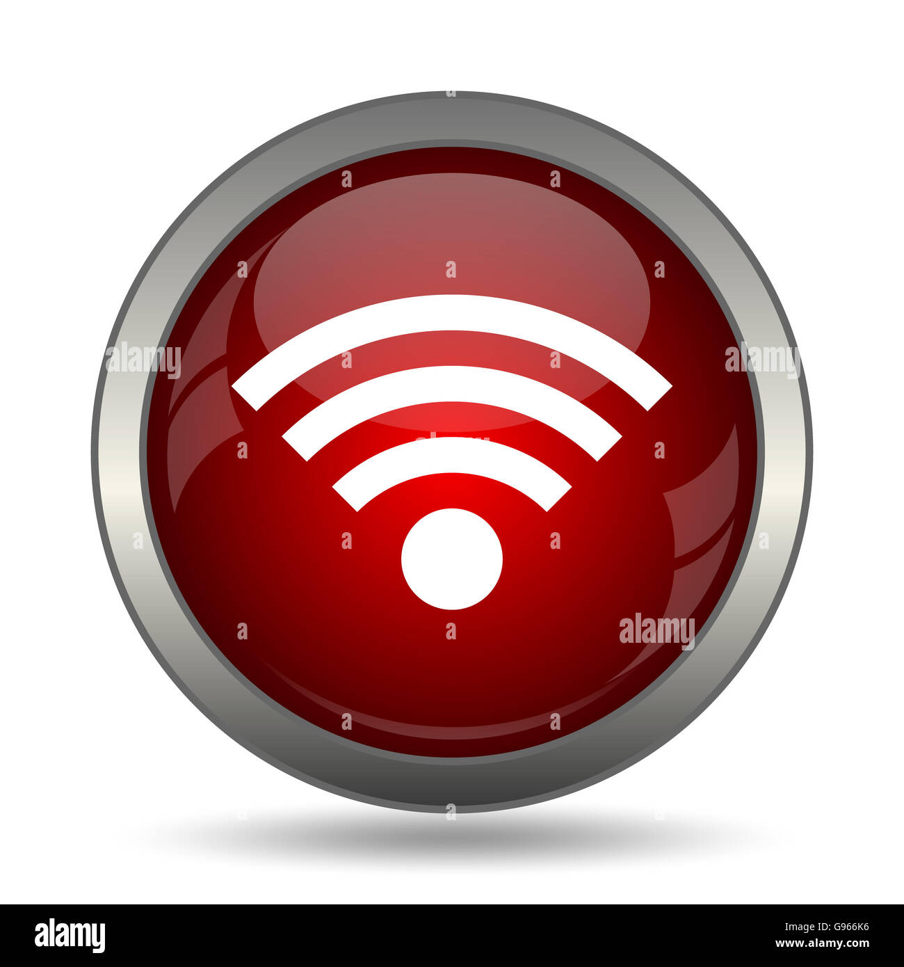 Wireless sign icon. Internet button on white background Stock Photo - Alamy